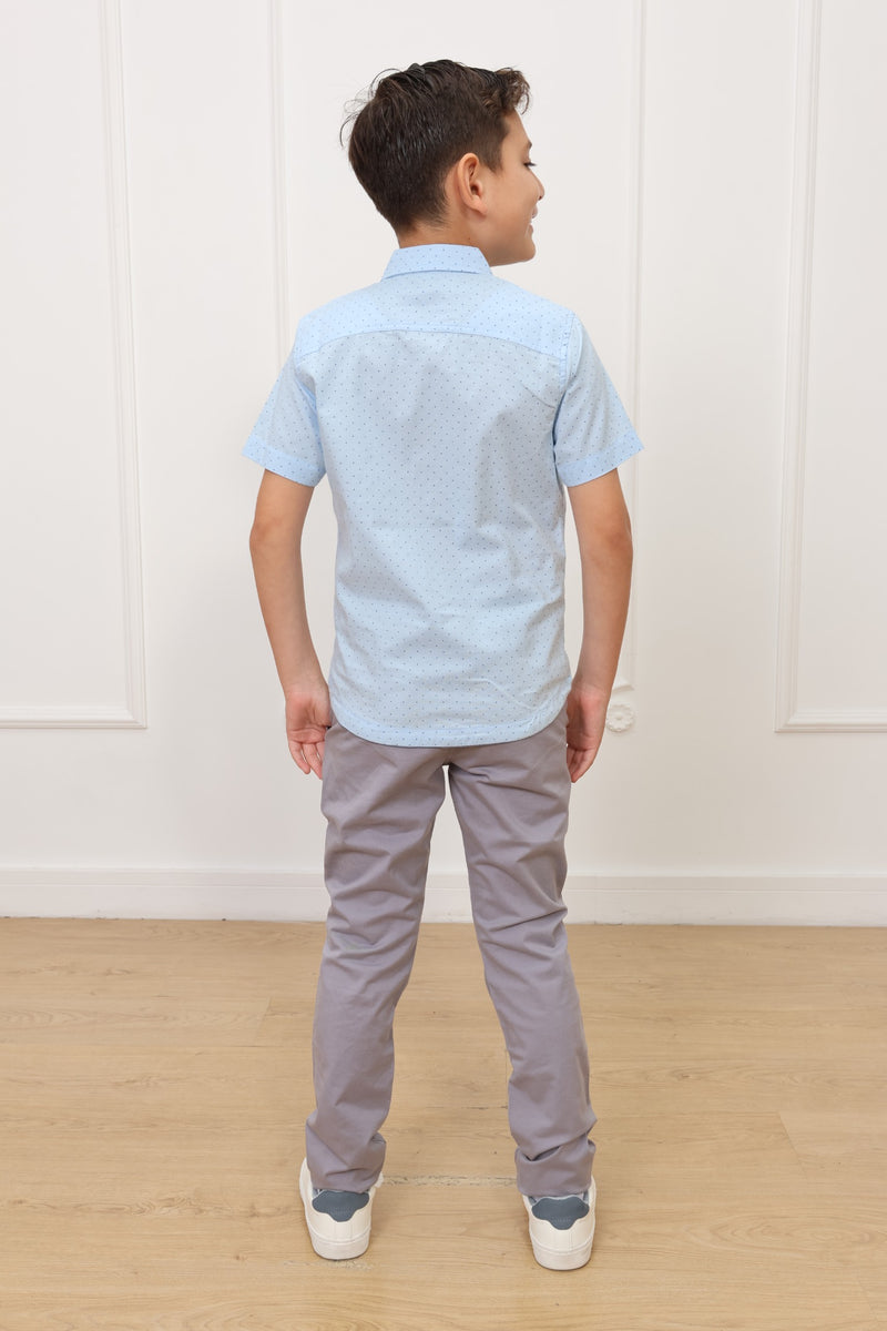 Camisa estampado Zahid manga corta Slim