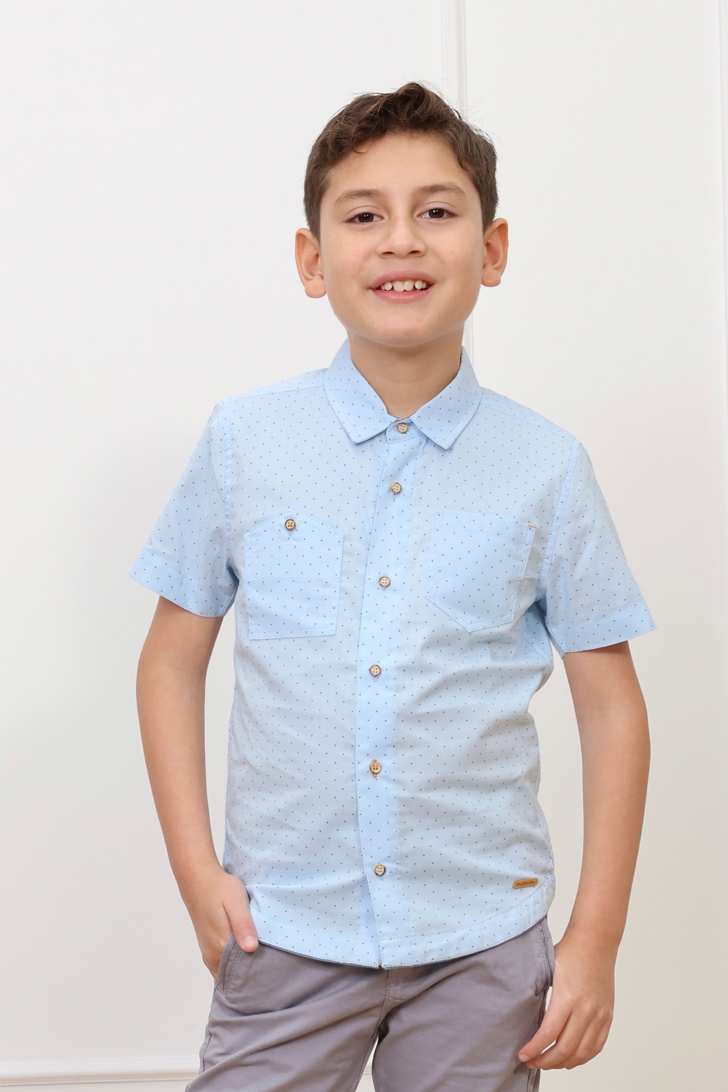 Camisa estampado Zahid manga corta Slim