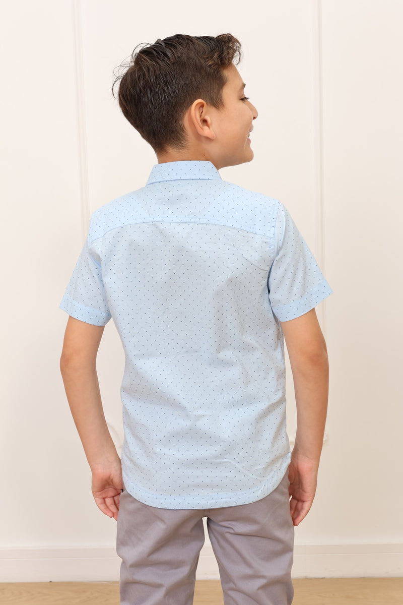 Camisa estampado Zahid manga corta Slim