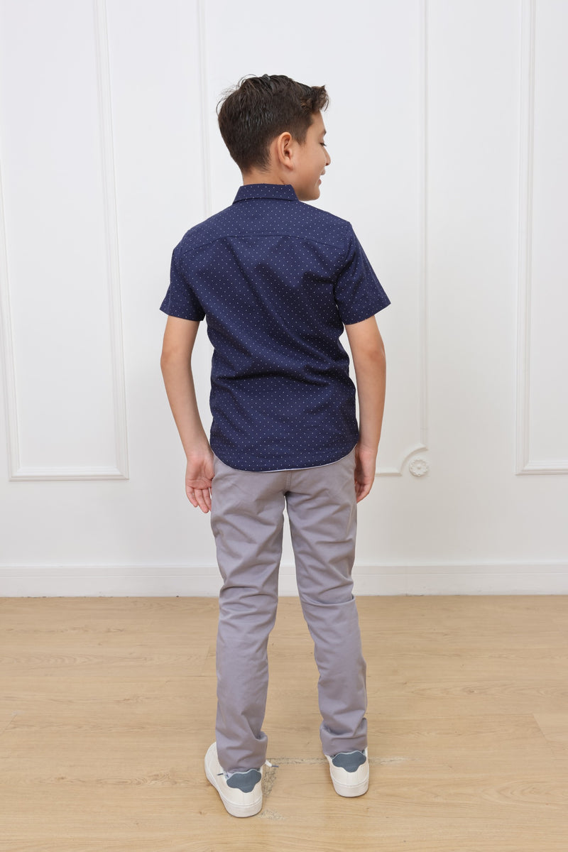 Camisa estampado Zahid manga corta Slim