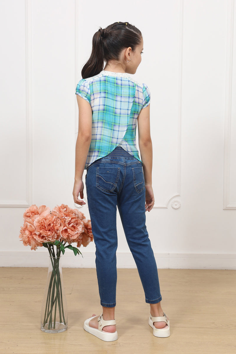 Blusa estampado Margarita manga corta
