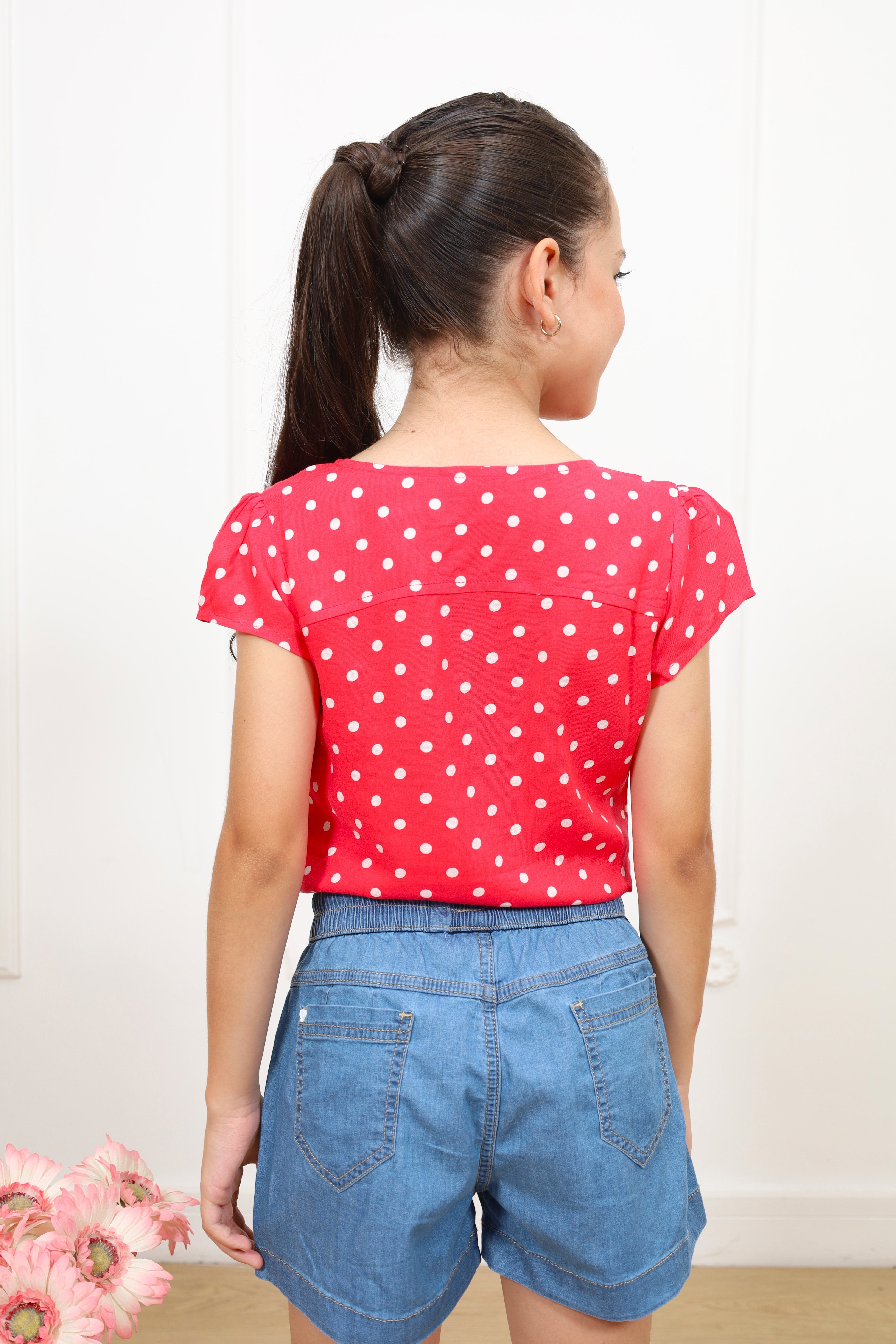 Blusa chalis estampado Miranda manga corta