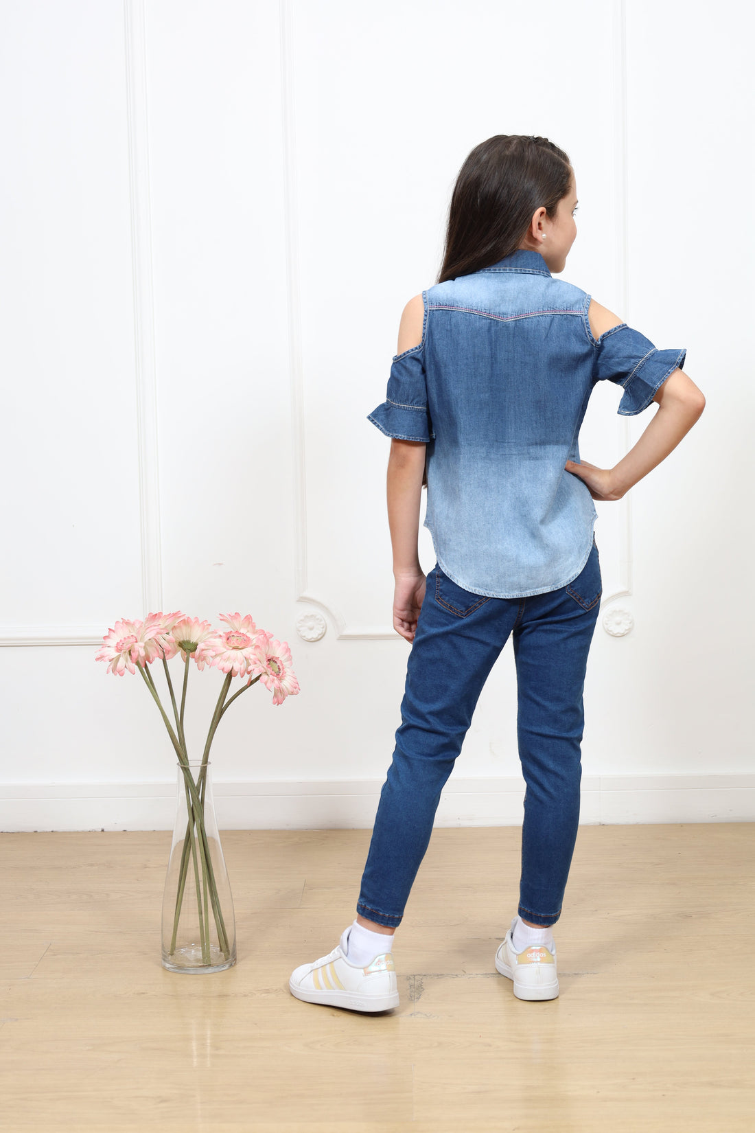 Blusa denim Rita manga corta