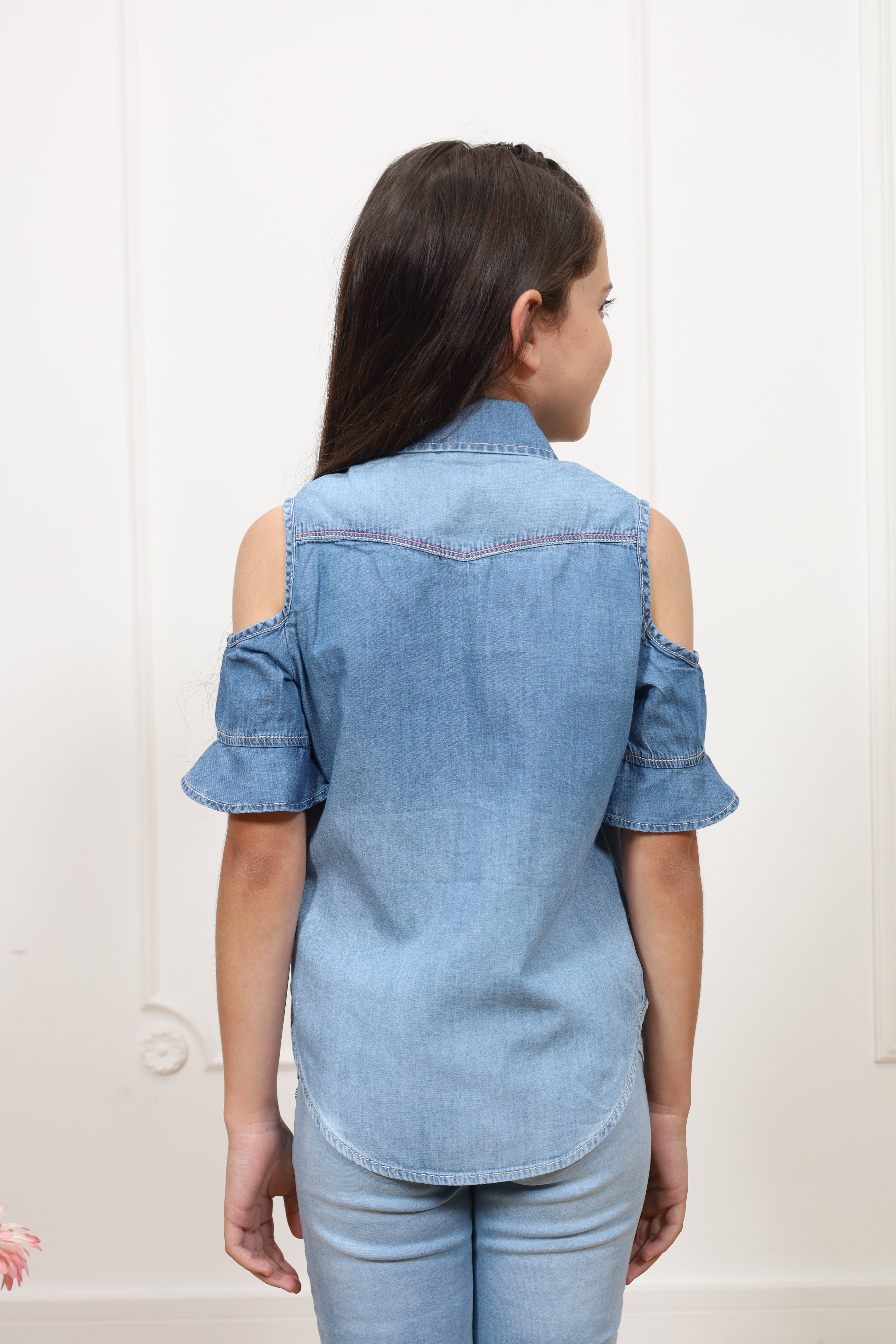 Blusa denim Rita manga corta
