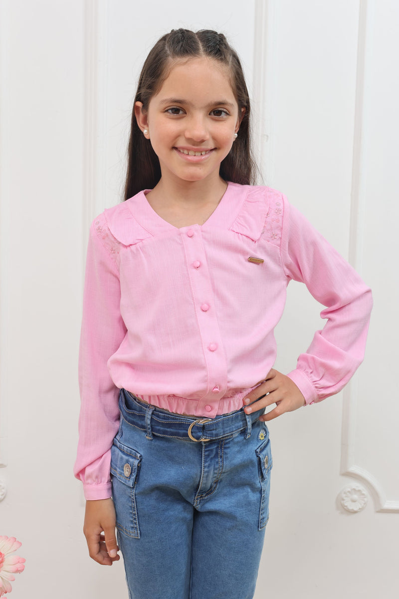 Blusa linoTephy manga larga