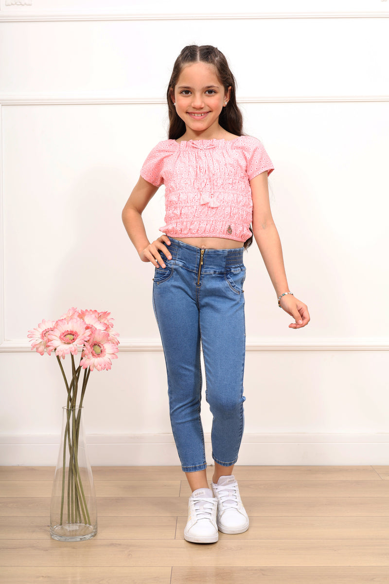 Blusa top estampado Brid manga corta
