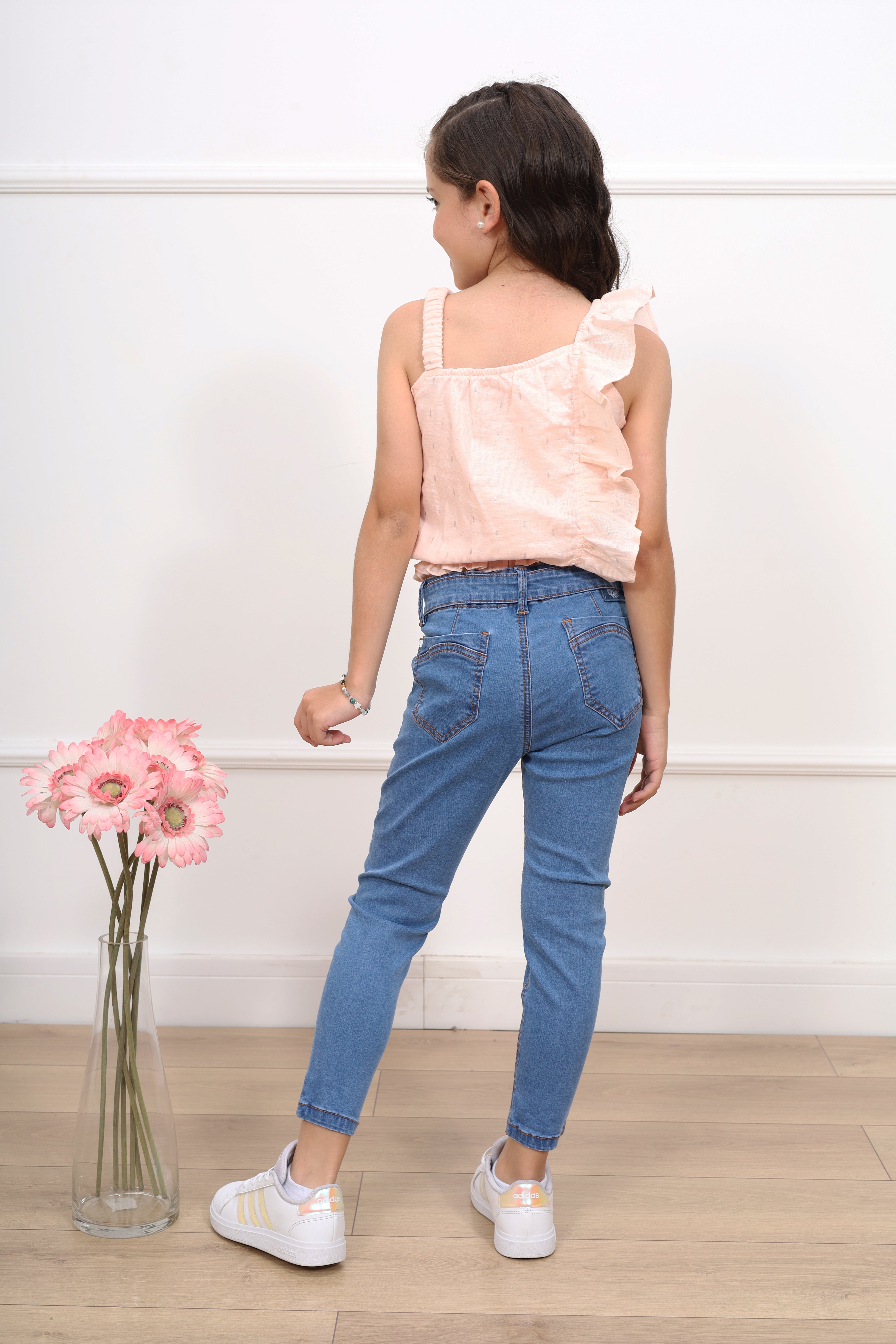 Blusa top lino Karmin manga cero