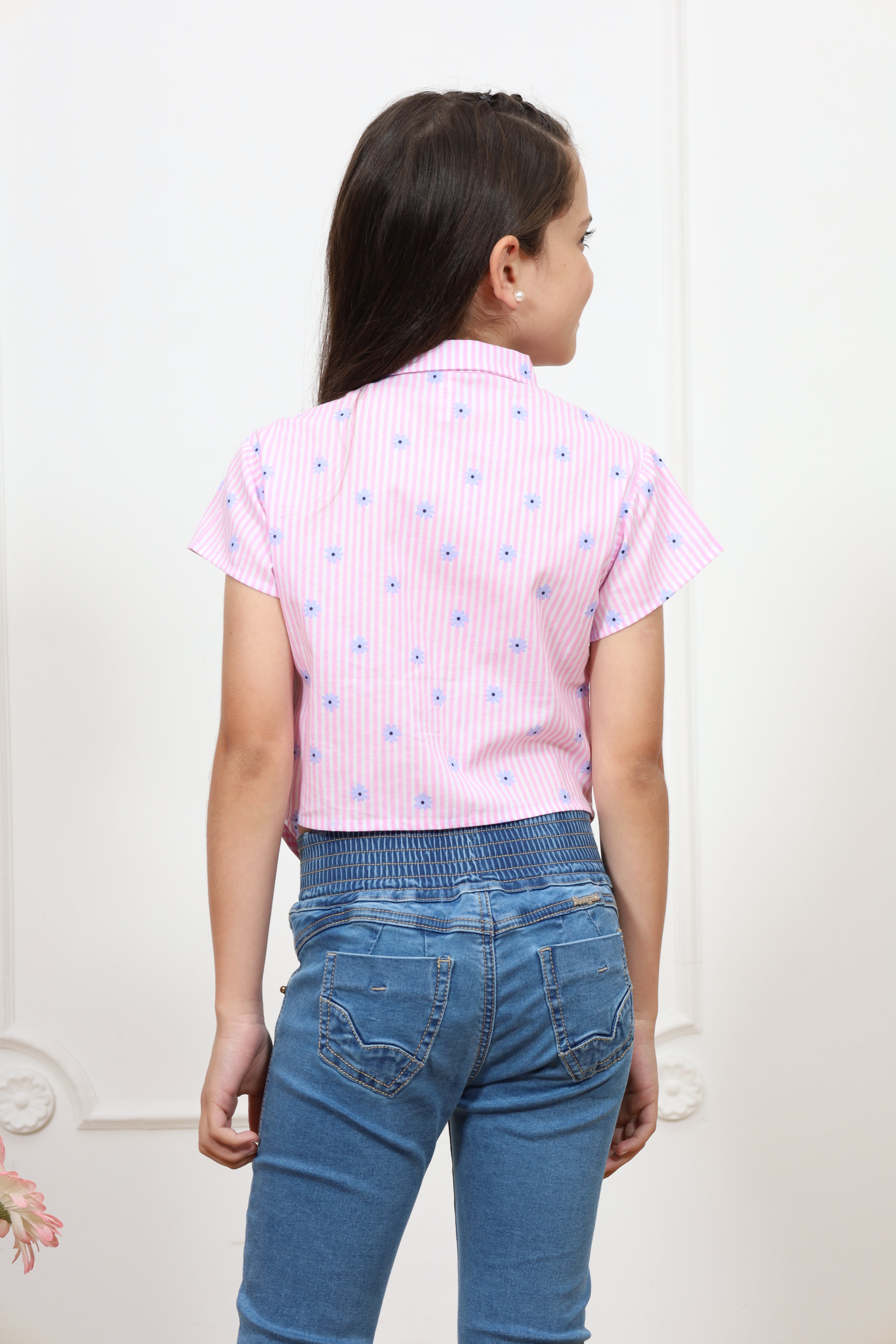 Blusa top estampado Rossy manga corta