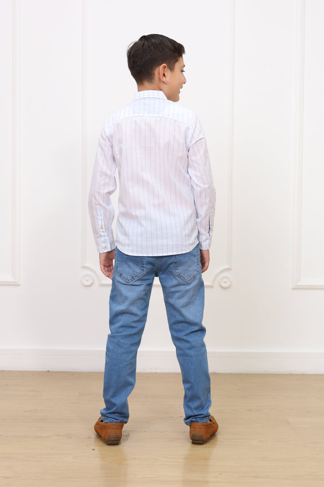 Camisa estampado Adams manga larga Slim