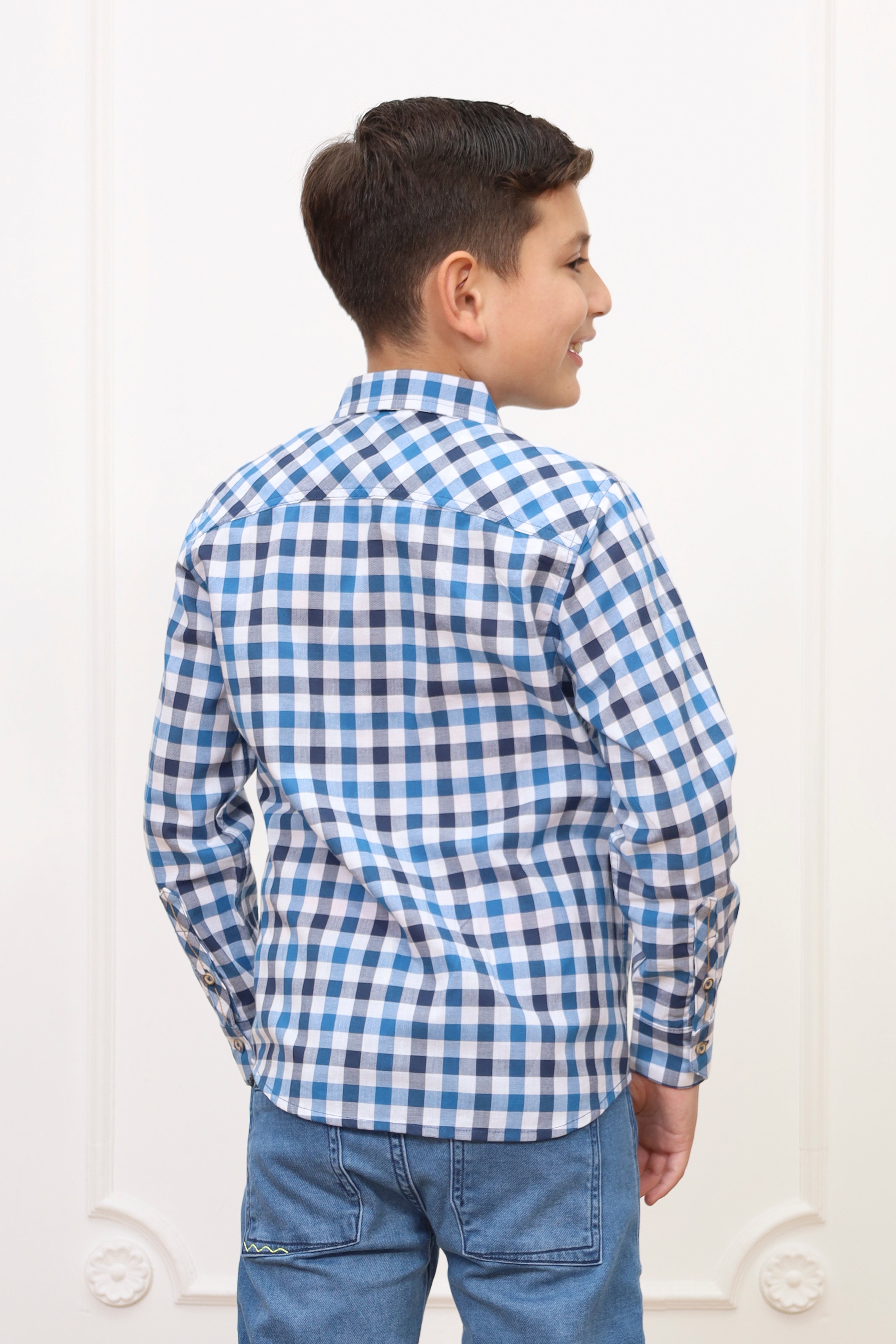 Camisa estampado Adams 2 manga larga Slim