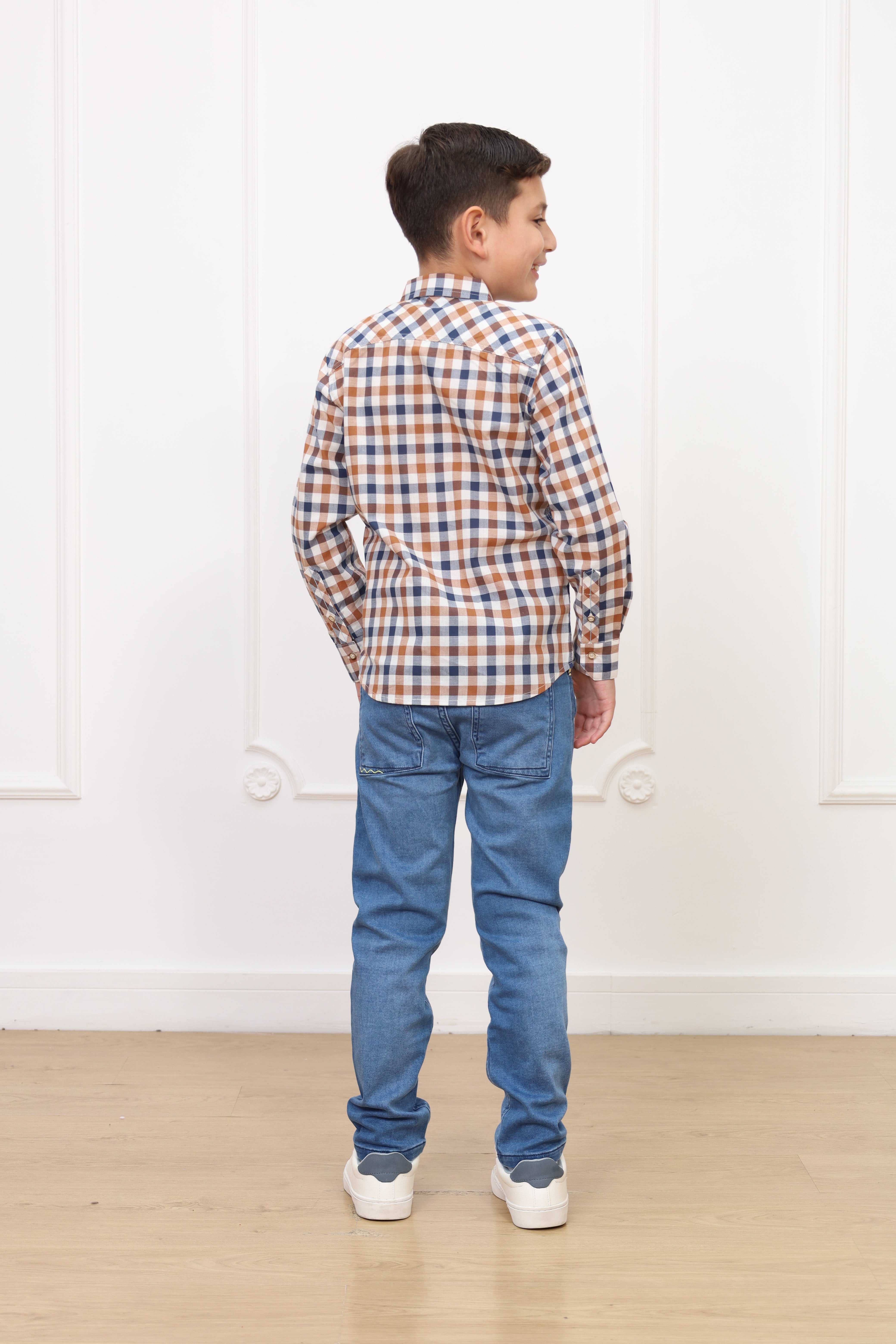 Camisa estampado Adams 2 manga larga Slim