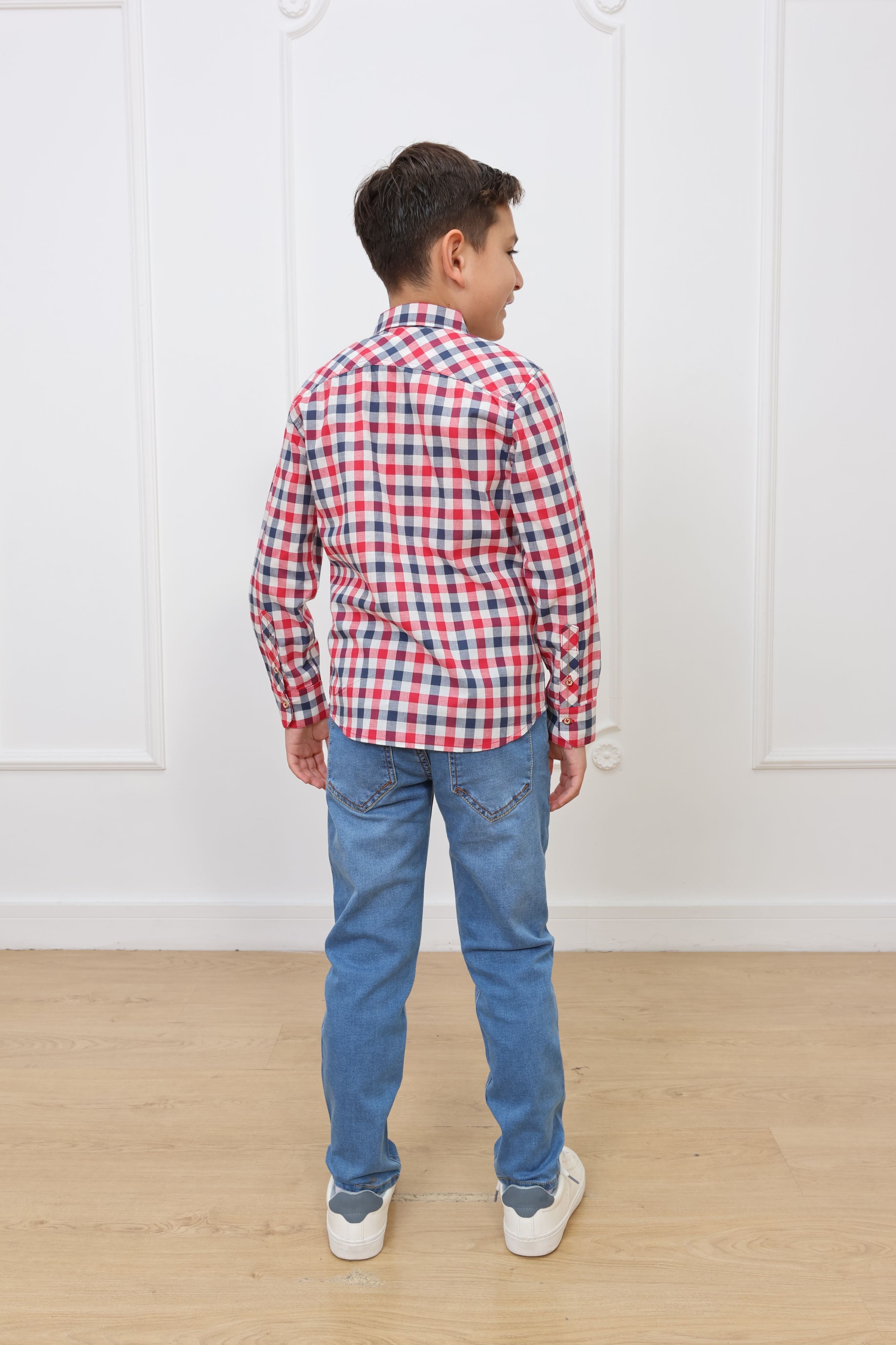 Camisa estampado Adams 2 manga larga Slim