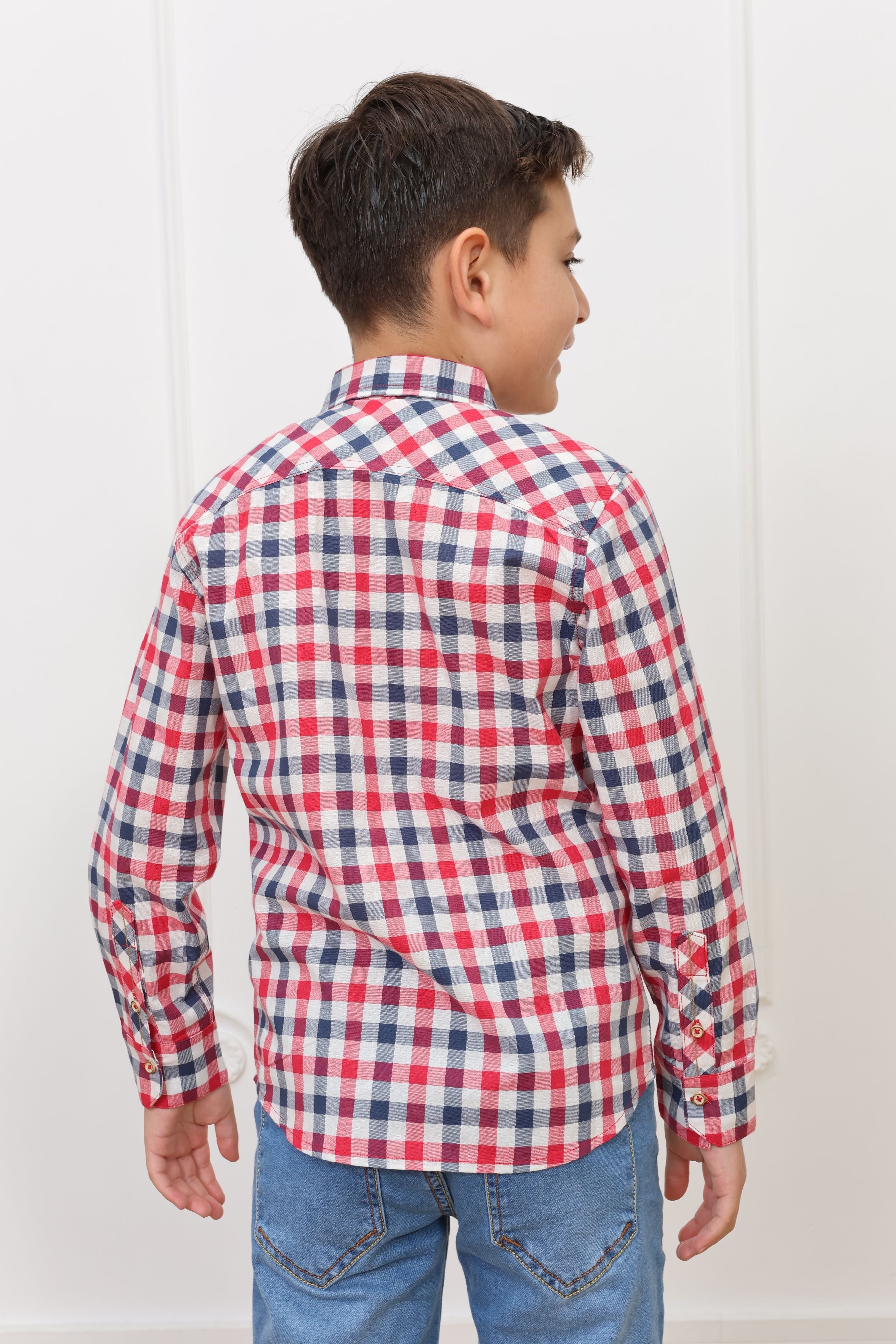 Camisa estampado Adams 2 manga larga Slim