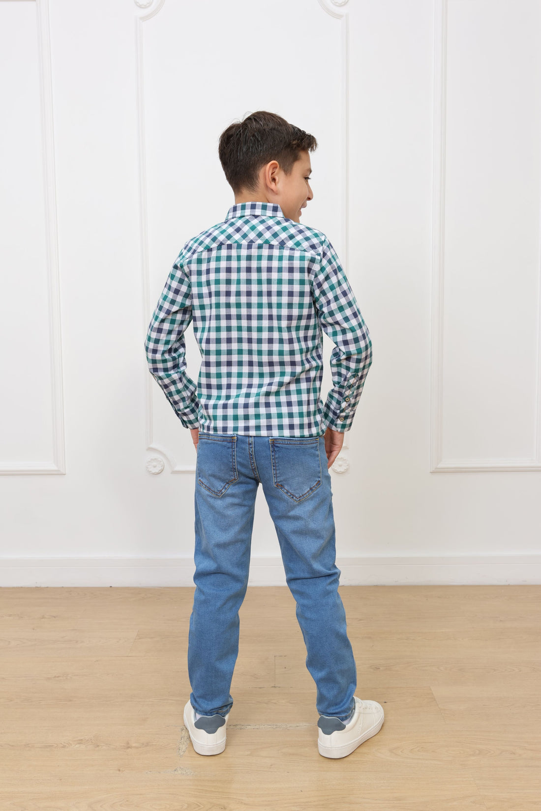 Camisa estampado Adams 2 manga larga Slim