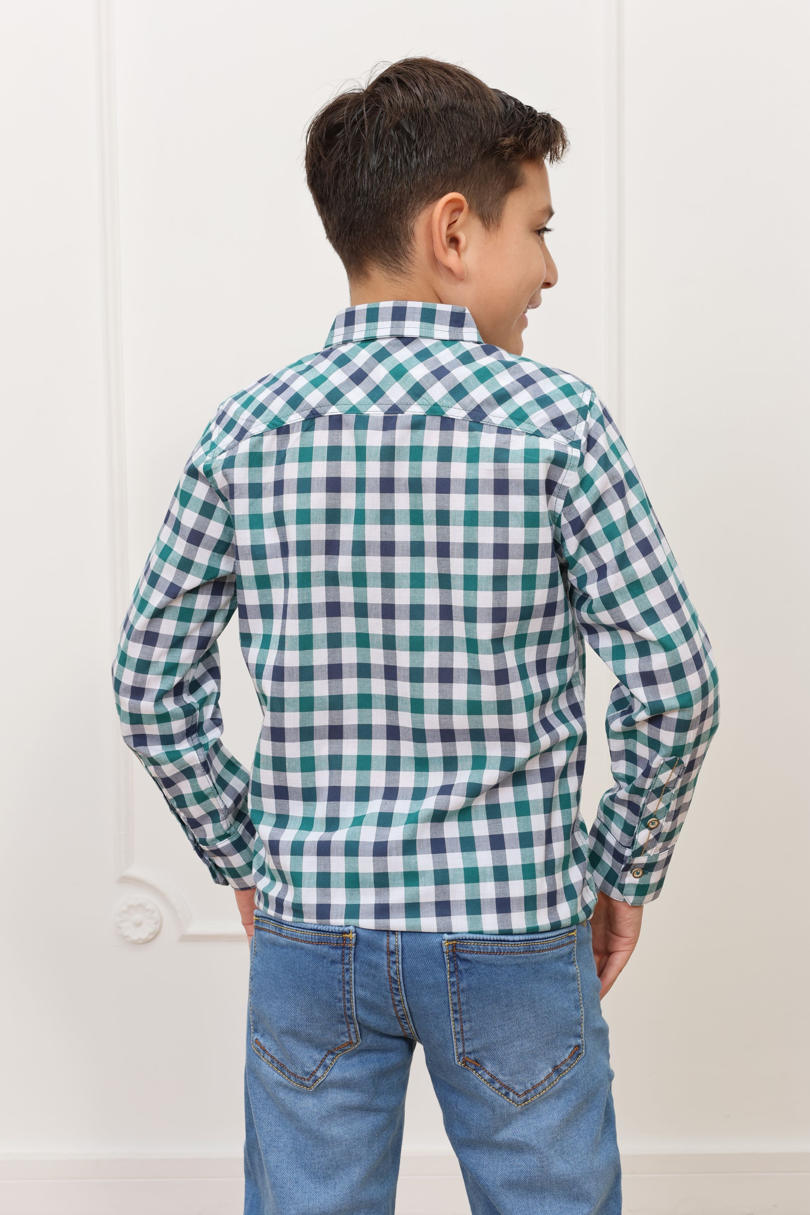 Camisa estampado Adams 2 manga larga Slim