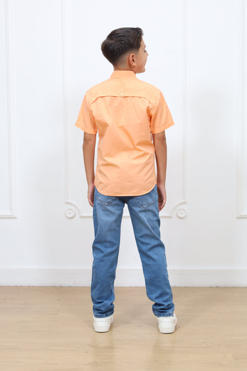 Camisa drill Aldo manga corta Slim