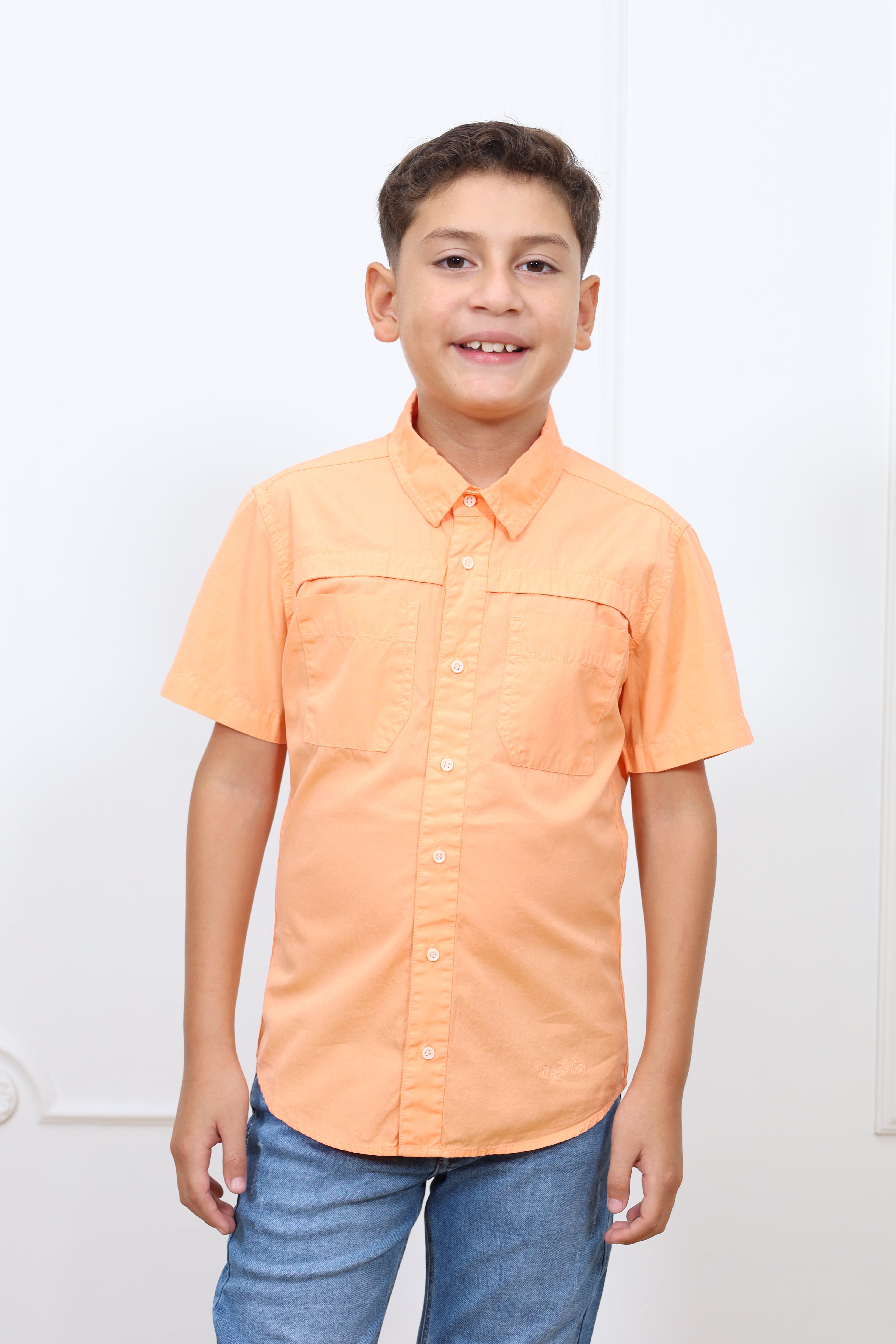 Camisa drill Aldo manga corta Slim