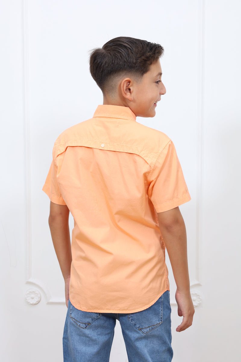 Camisa drill Aldo manga corta Slim