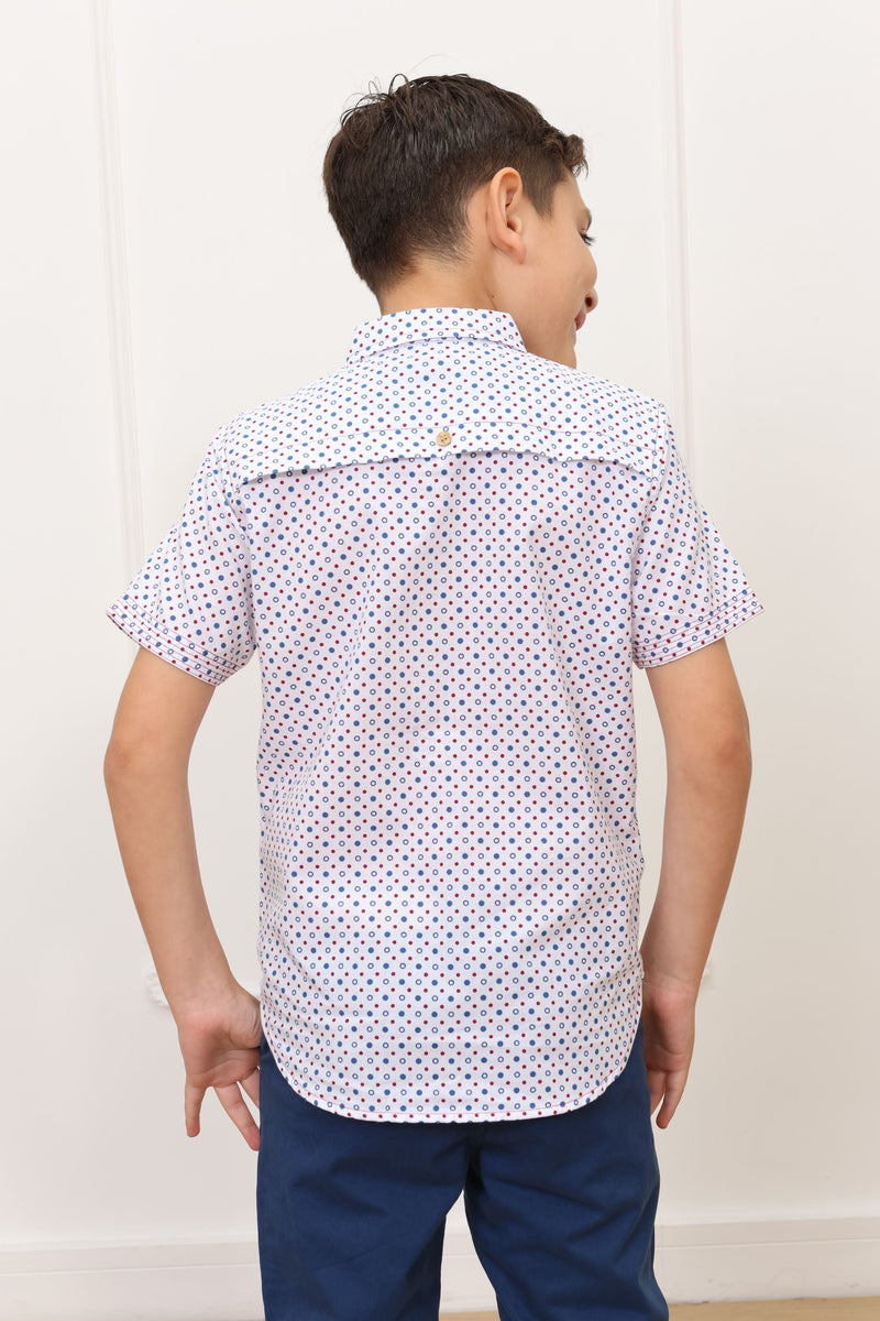 Camisa estampado Ale manga corta Slim