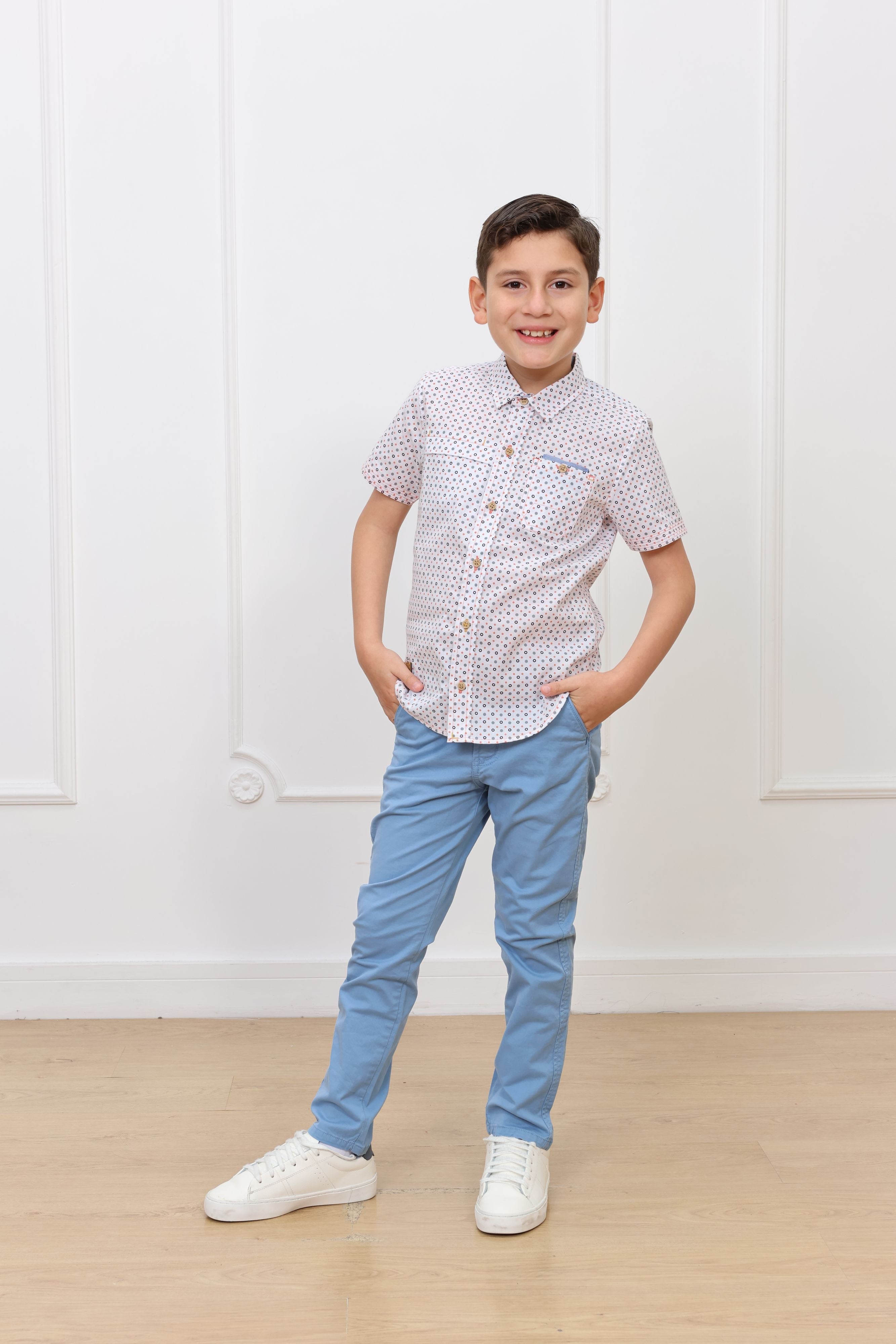 Camisa estampado Ale manga corta Slim