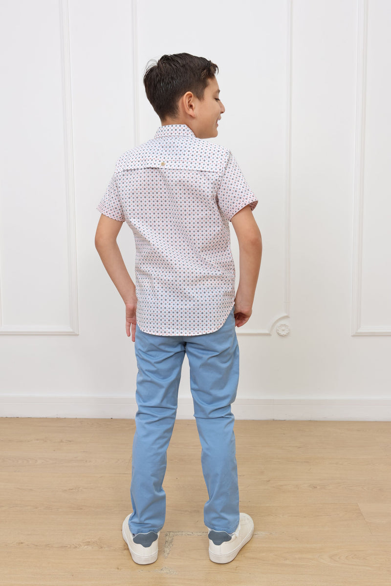 Camisa estampado Ale manga corta Slim