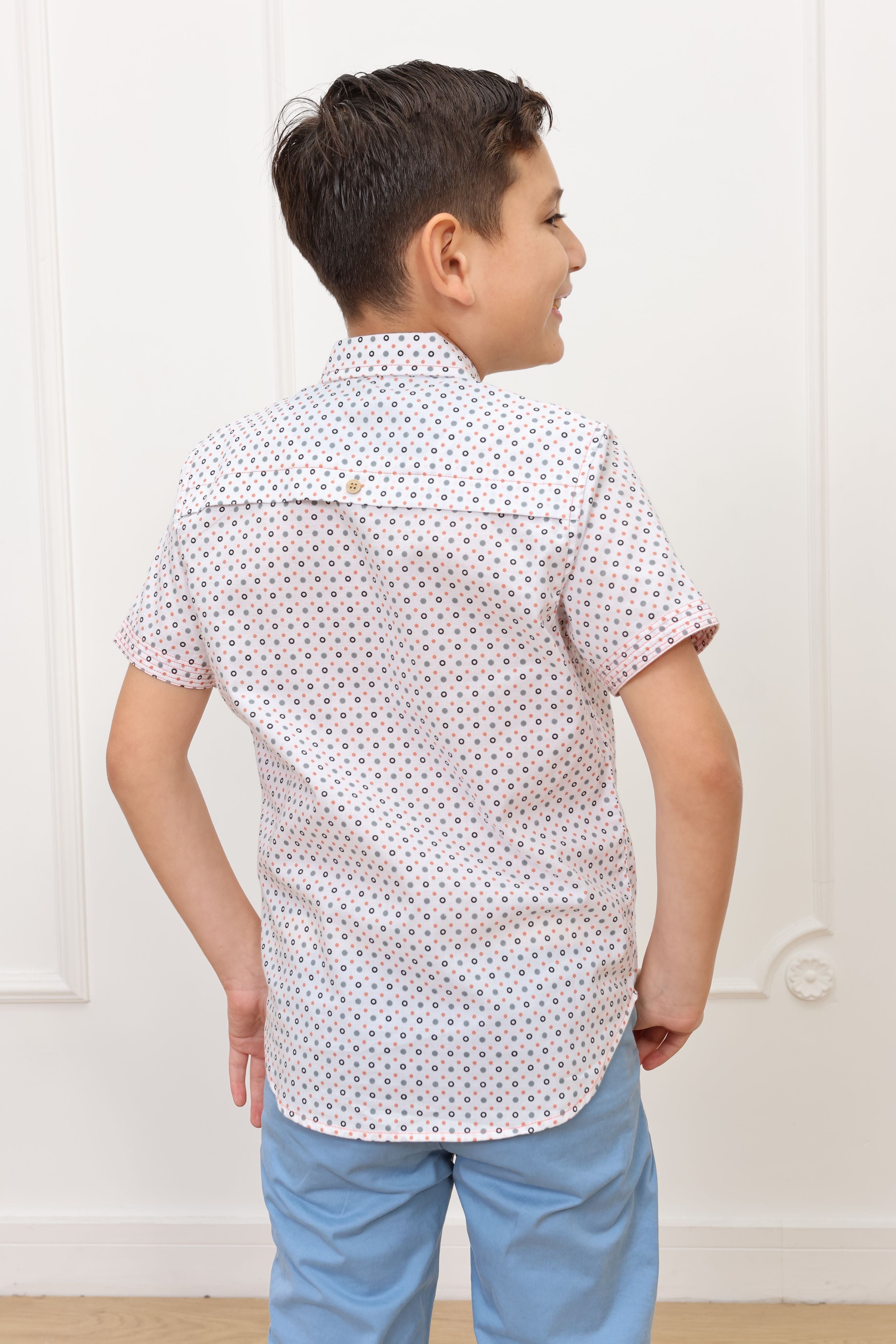 Camisa estampado Ale manga corta Slim