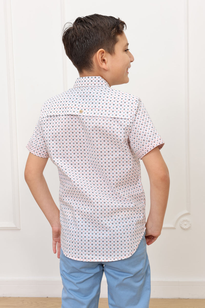 Camisa estampado Ale manga corta Slim