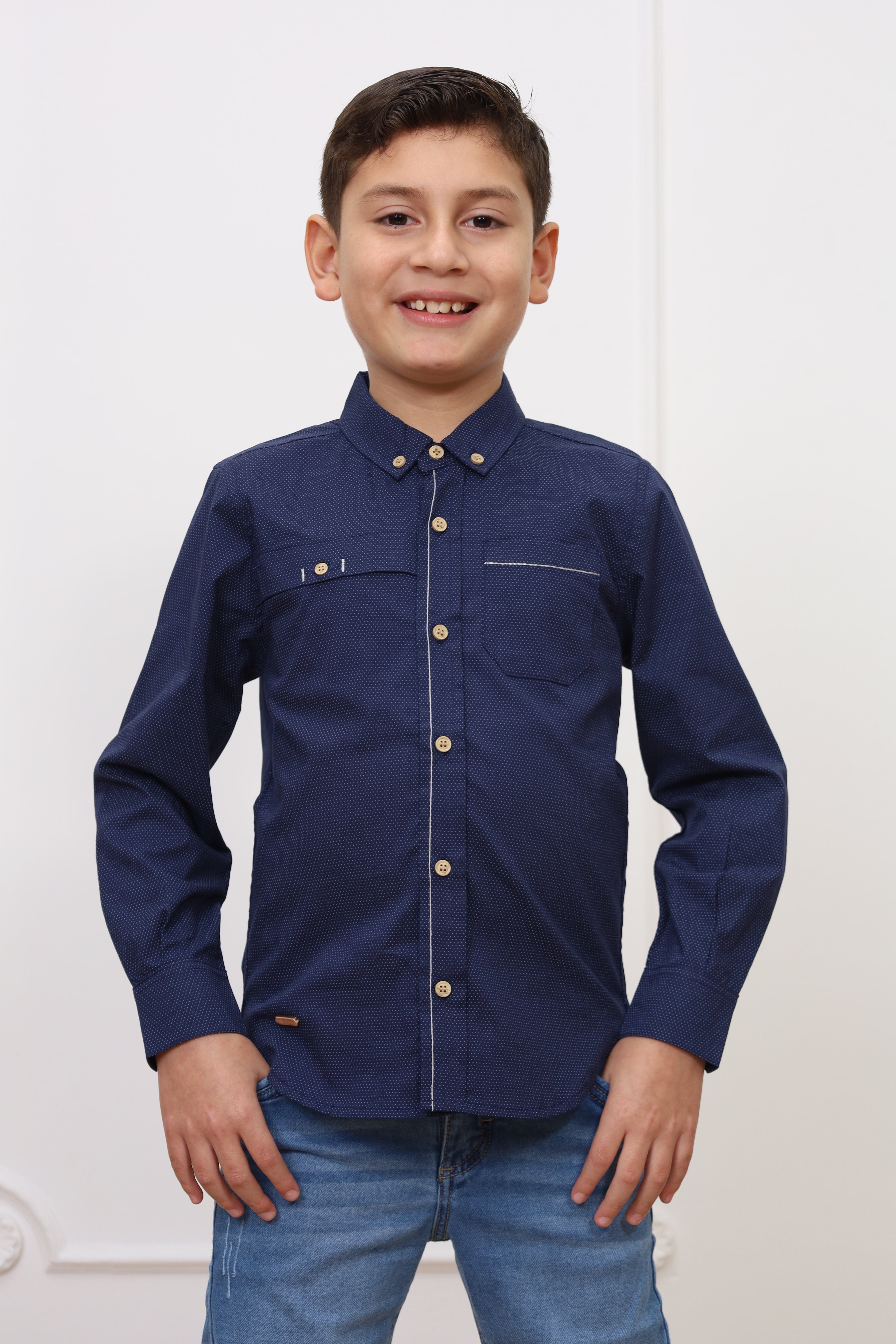 Camisa estampado Ale 2 manga larga Slim