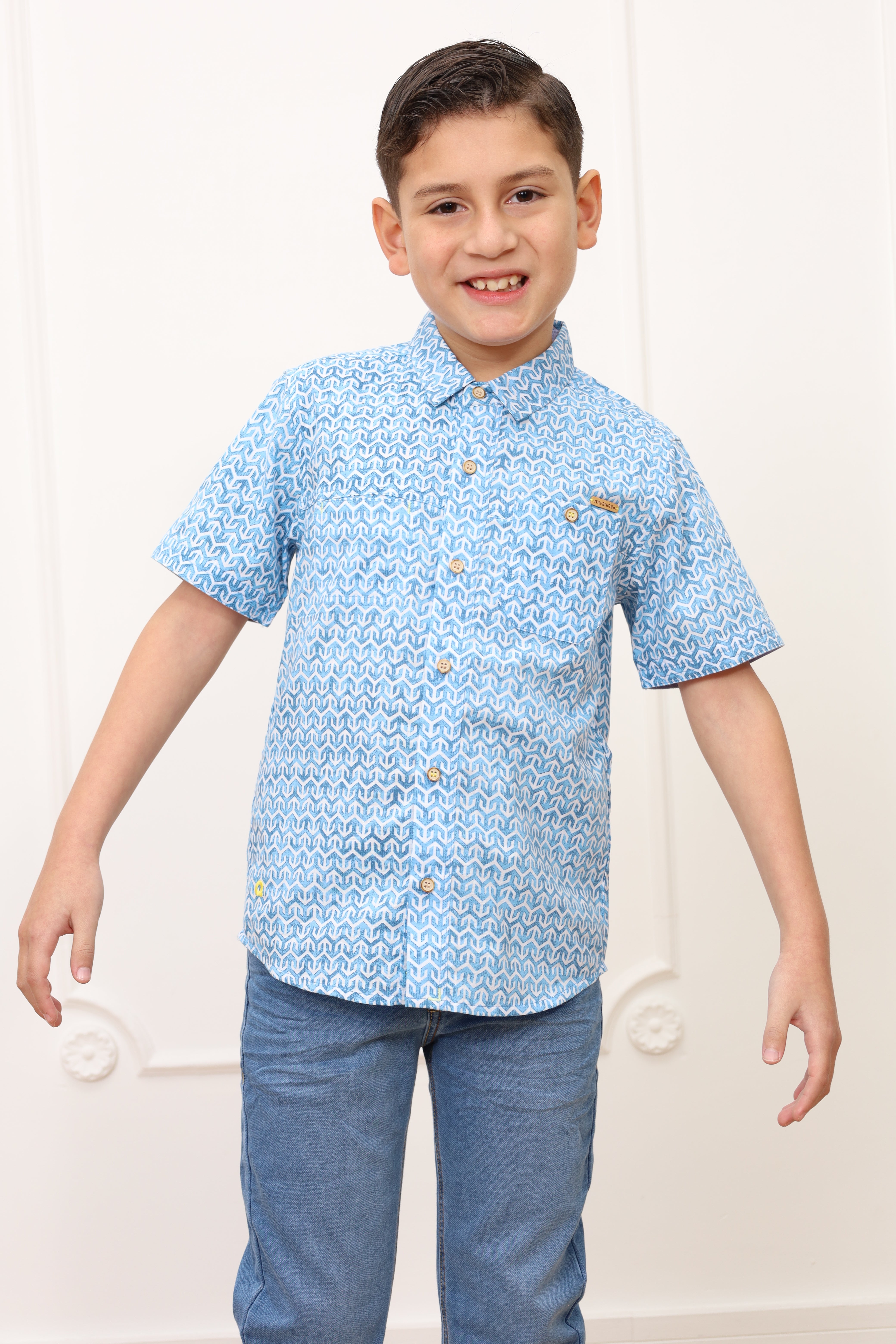 Camisa estampado Dylan manga corta clasic