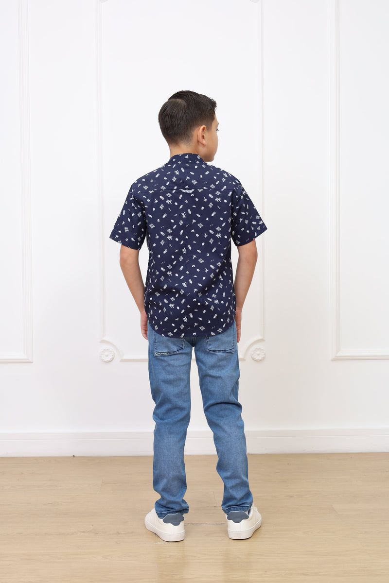 Camisa estampado Edison manga corta clasic