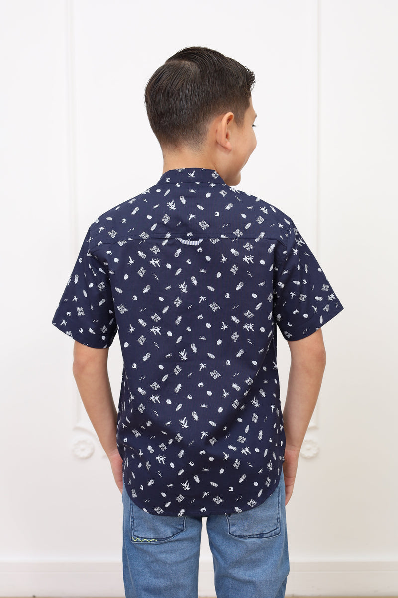 Camisa estampado Edison manga corta clasic