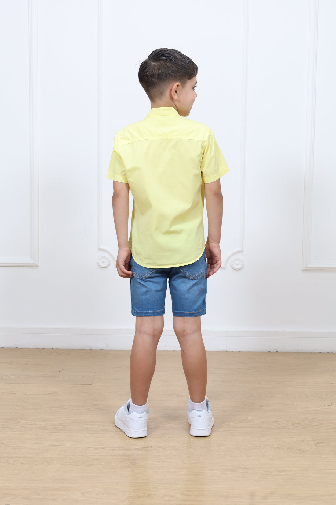 Camisa drill Etzel manga corta Slim