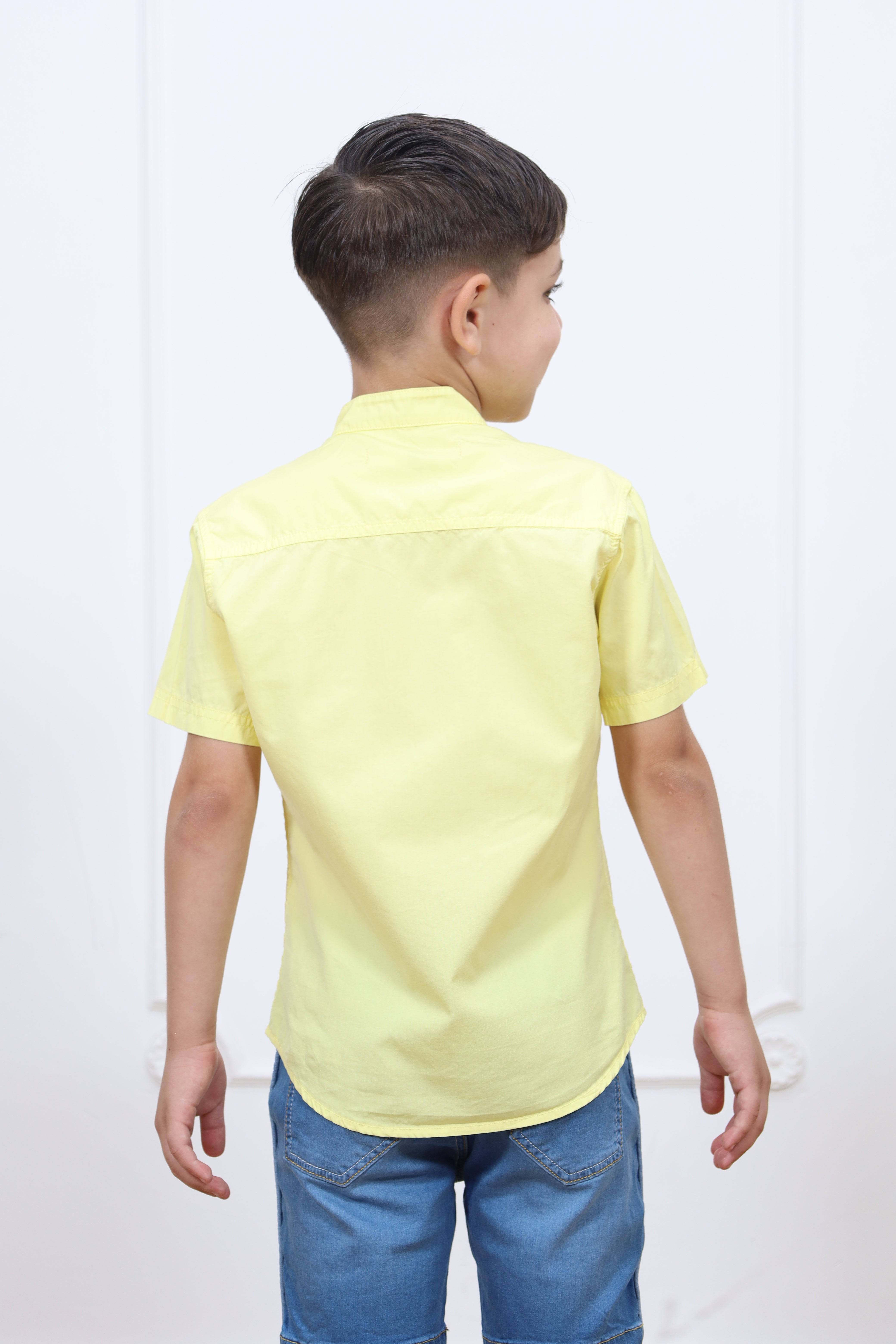 Camisa drill Etzel manga corta Slim