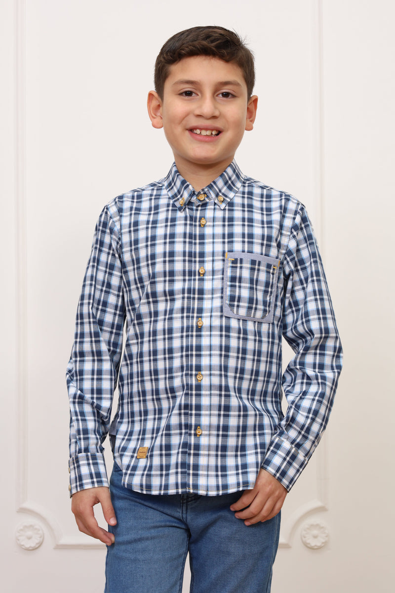 Camisa estampado Kelvin manga larga clasic