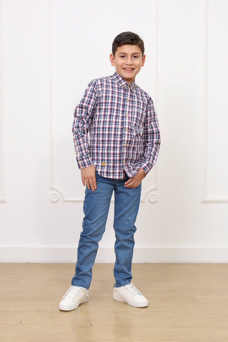 Camisa estampado Kelvin manga larga clasic