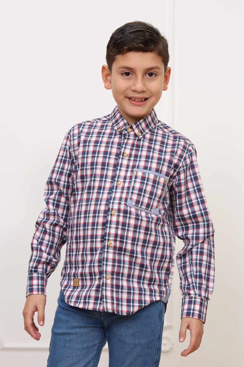 Camisa estampado Kelvin manga larga clasic