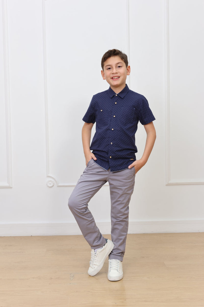 Camisa estampado Zahid manga corta Slim