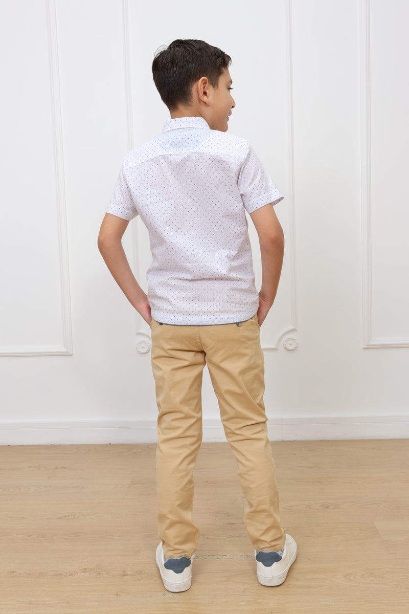 Camisa estampado Zahid manga corta Slim