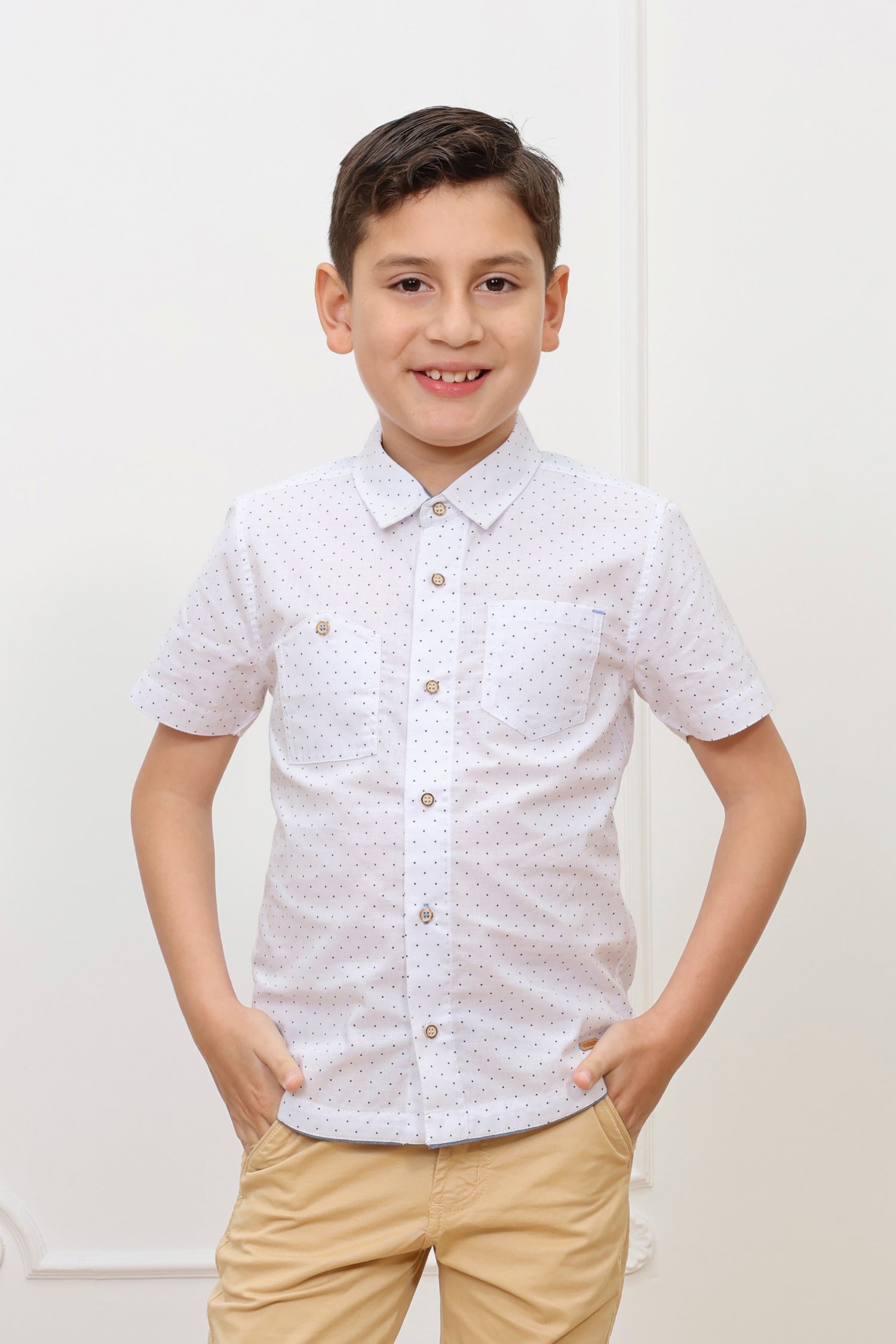 Camisa estampado Zahid manga corta Slim