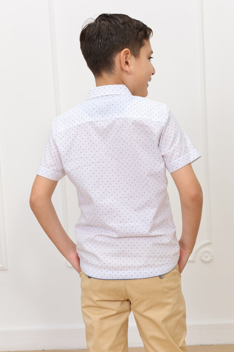 Camisa estampado Zahid manga corta Slim