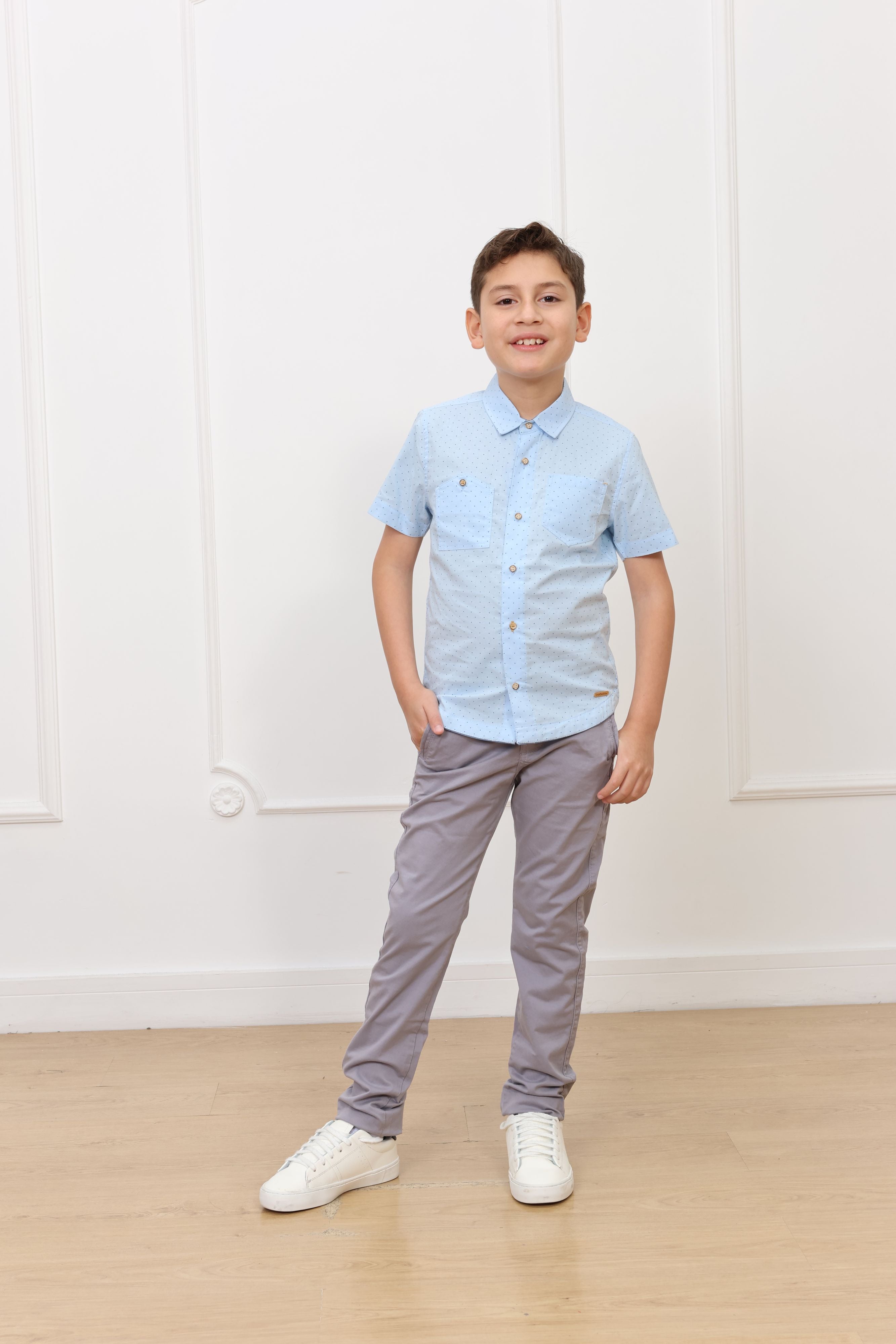 Camisa estampado Zahid manga corta Slim