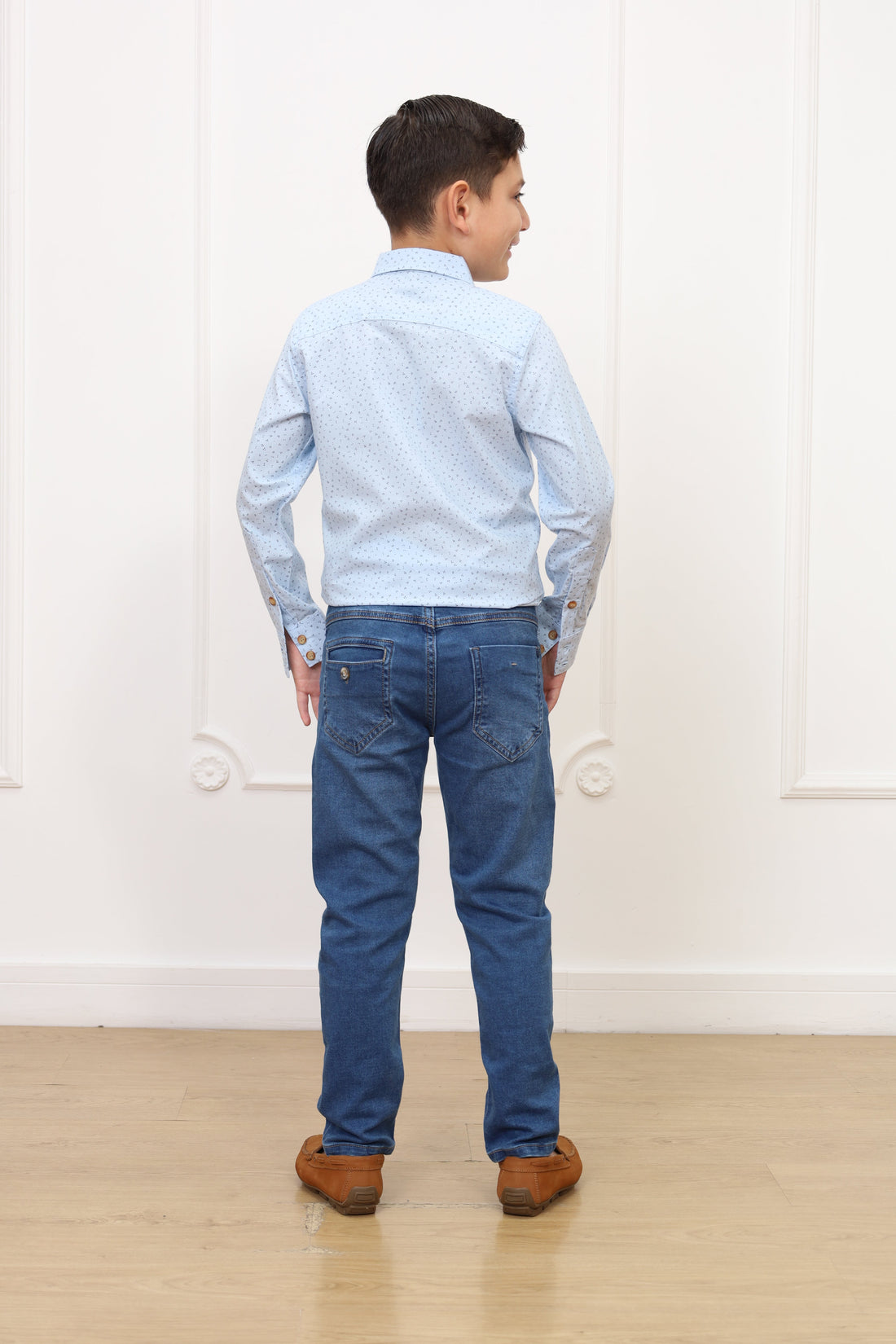 Camisa estampado Zahid manga larga Slim