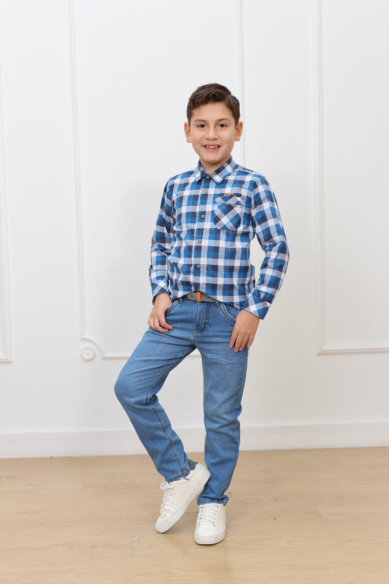 Camisa estampado Zahid 2 manga larga Slim