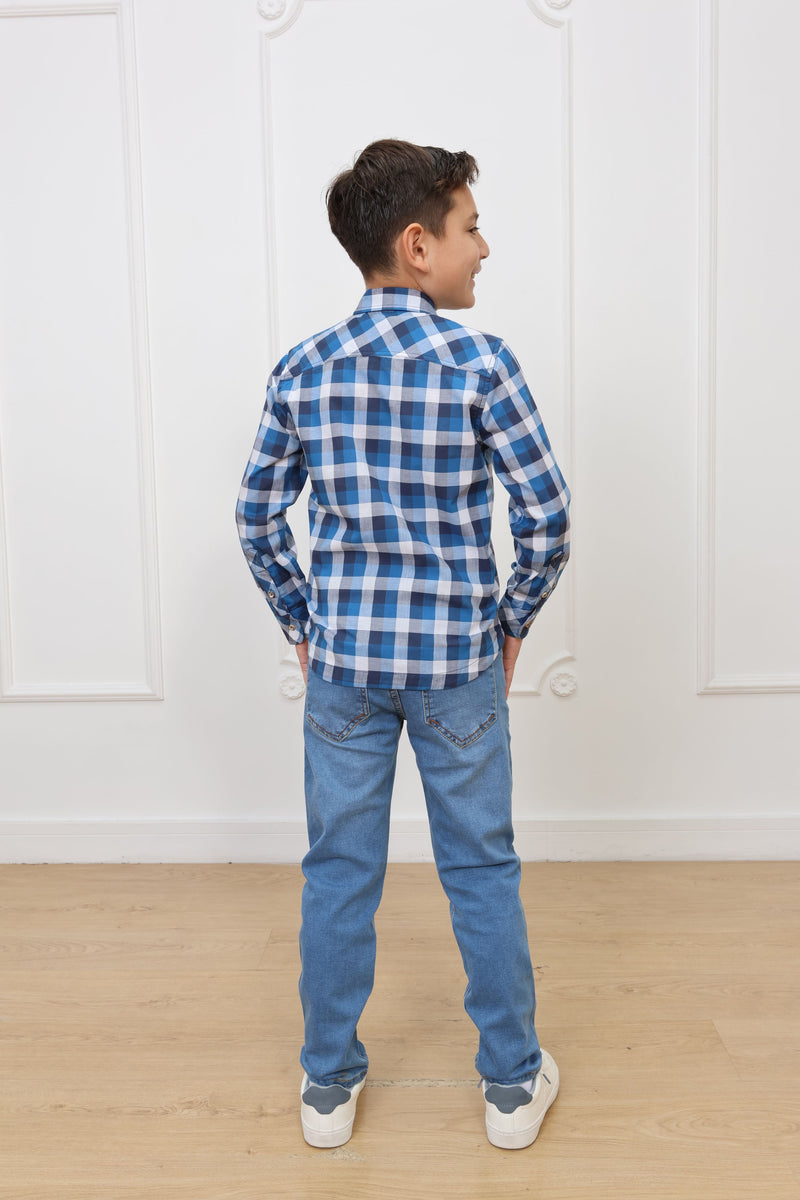 Camisa estampado Zahid 2 manga larga Slim