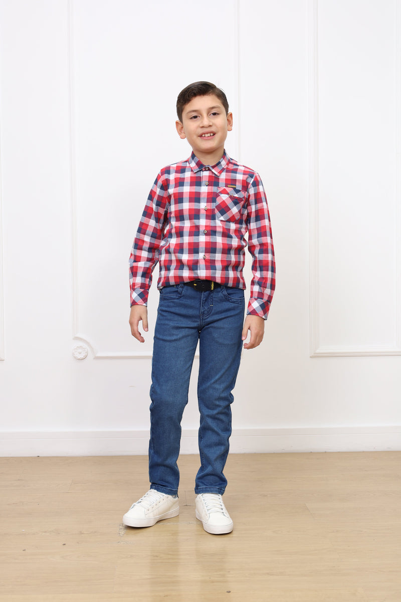 Camisa estampado Zahid 2 manga larga Slim