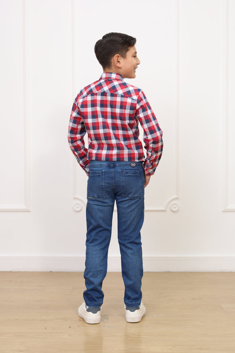 Camisa estampado Zahid 2 manga larga Slim