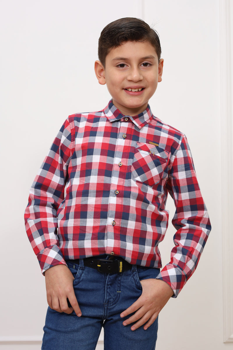 Camisa estampado Zahid 2 manga larga Slim