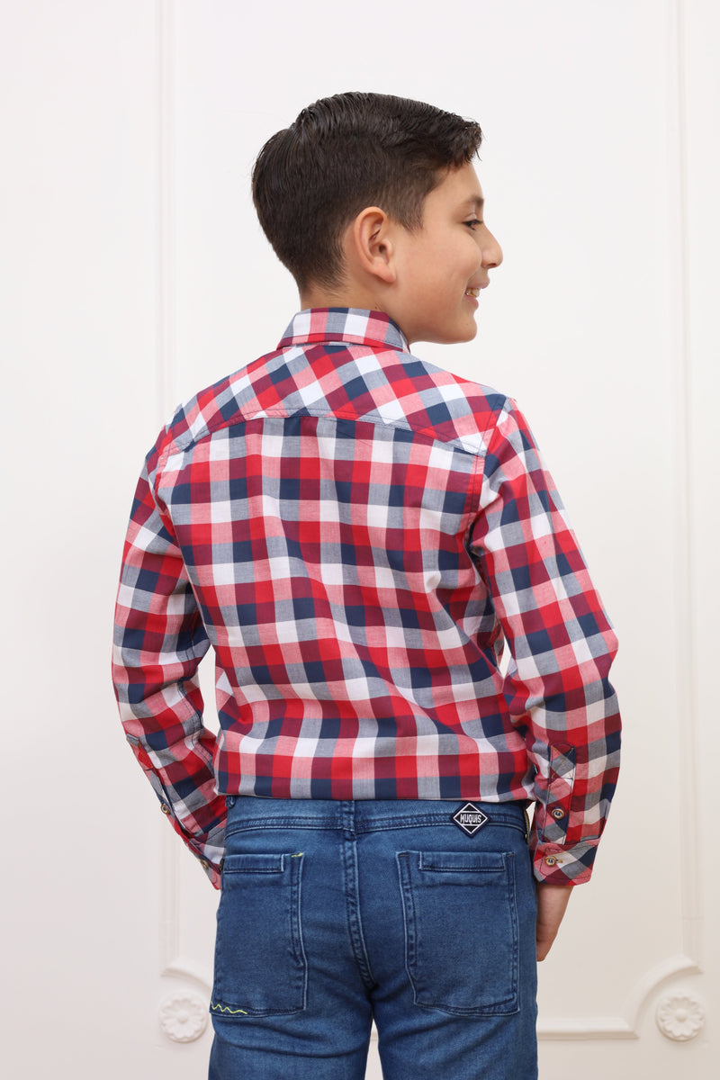 Camisa estampado Zahid 2 manga larga Slim