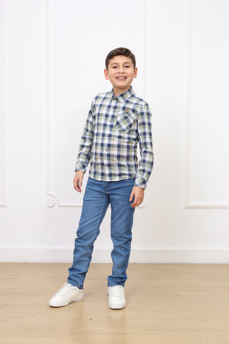 Camisa estampado Zahid 2 manga larga Slim