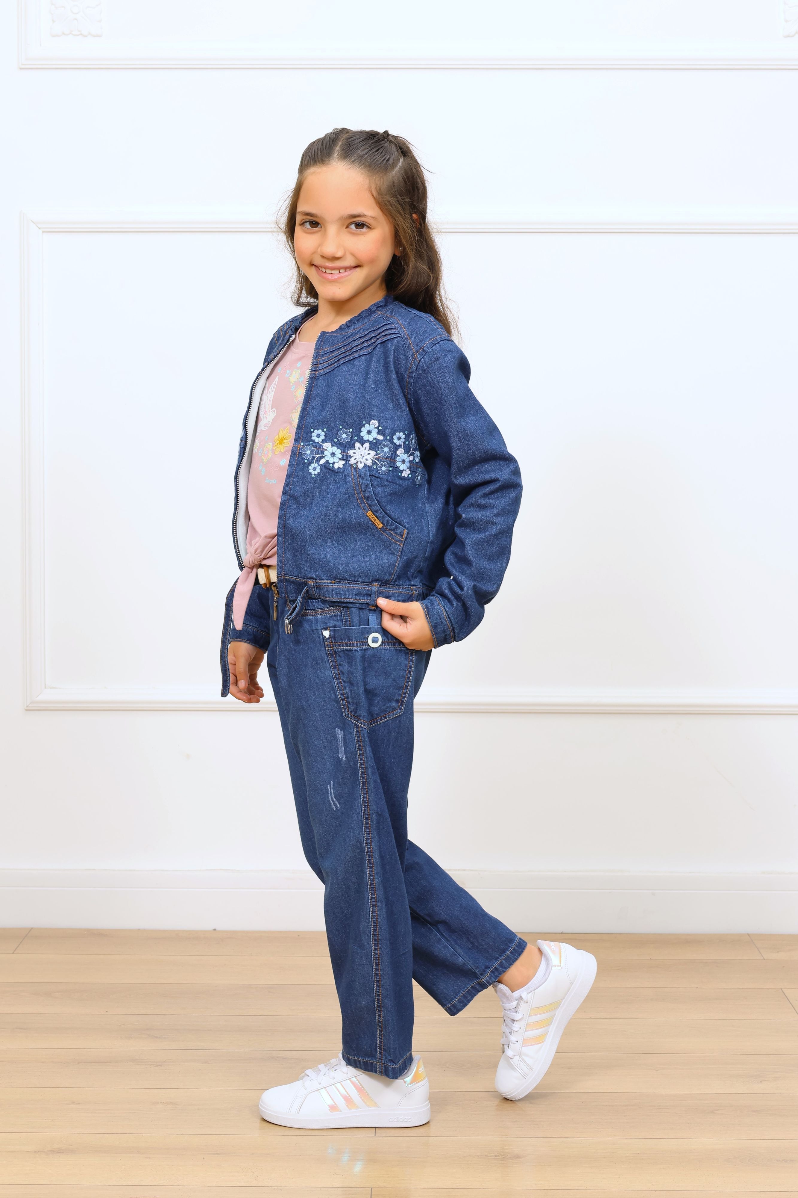 Casaca denim Agustina con forro micropolar